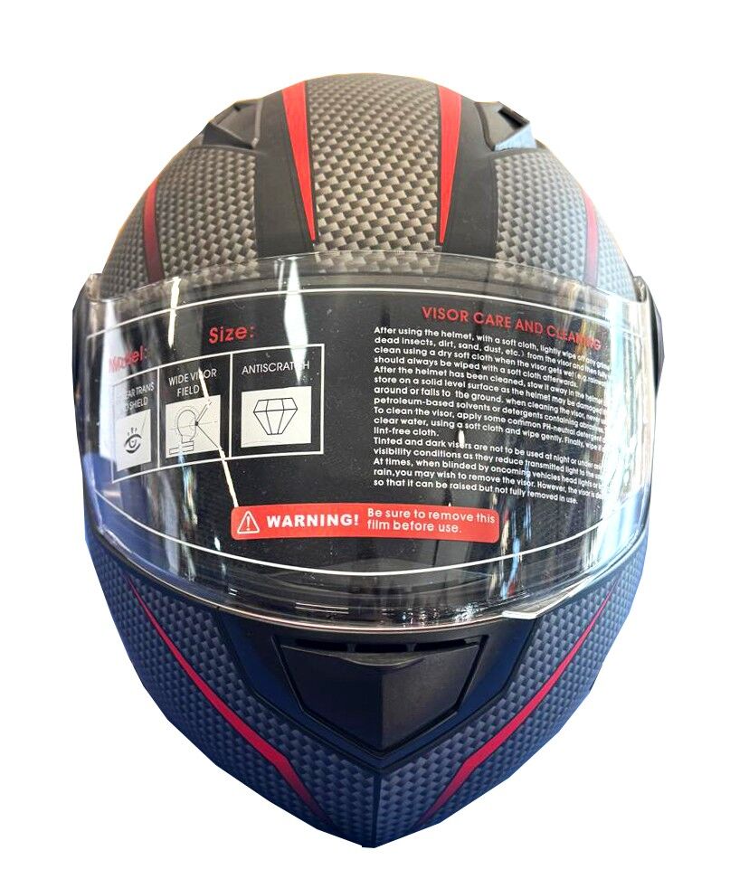 Motosiklet Kask Siyah Desenli S Beden