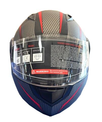 Motosiklet Kask Siyah Desenli S Beden