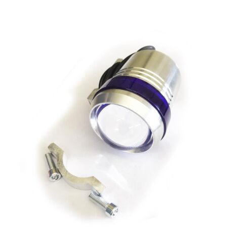 Mercekli Yuvarlak Motosiklet Farı Gri