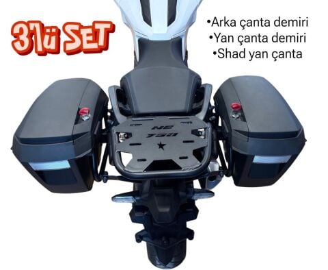 NC 750 Çanta Demiri 3'lü Set Siyah