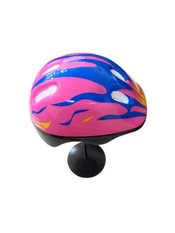 Çocuk Bisiklet Kaskı Pembe Mavi Renkli