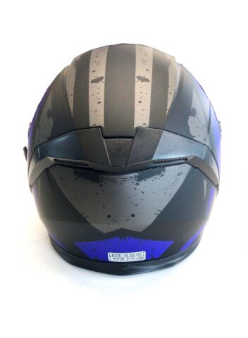 Yarım Açık Güneş Vizörlü Kask-Siyah Gri Desenli-M Beden