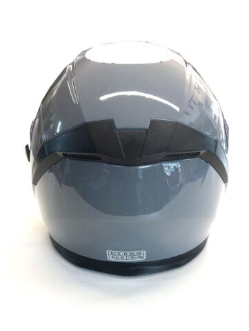 Yarım Açık Güneş Vizörlü Kask-Parlak Gri-XL Beden