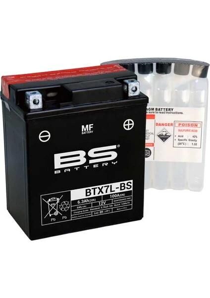 BS Battery BTX7L-BS Motosiklet Akü