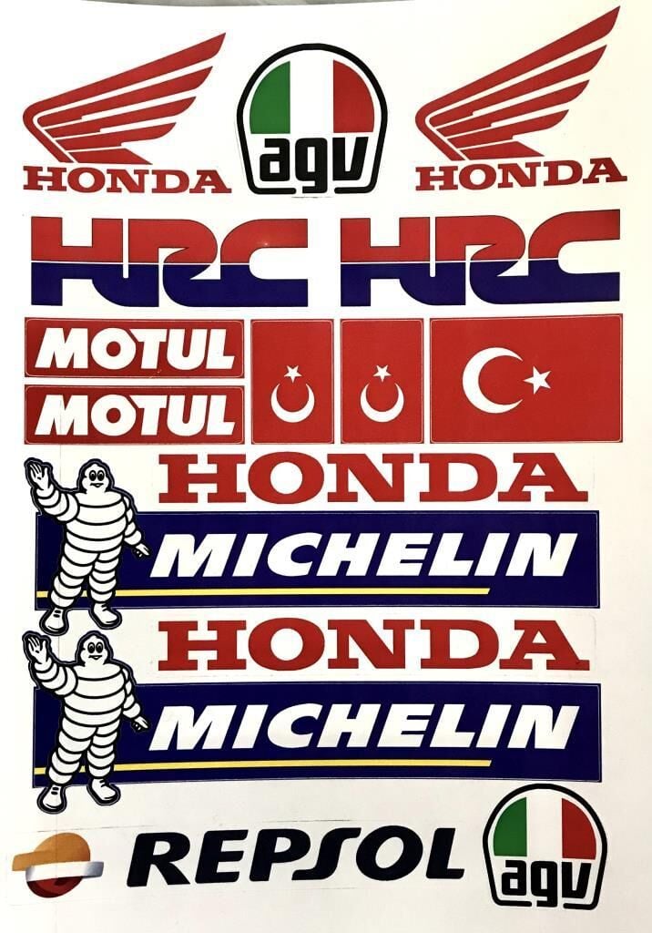 Honda Motosiklet Sticker - A5 Kağıt