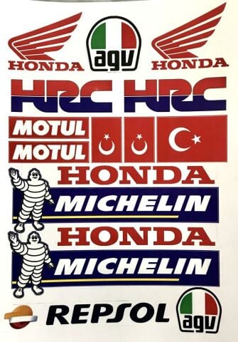 Honda Motosiklet Sticker - A5 Kağıt