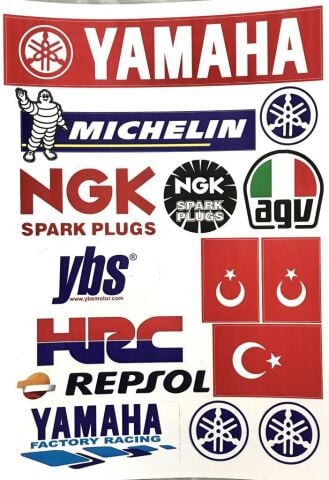 Yamaha Motosiklet Sticker - A4 Kağıt