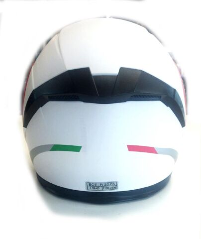 Yarım Açık Güneş Vizörlü Kask-Beyaz Desenli-L Beden