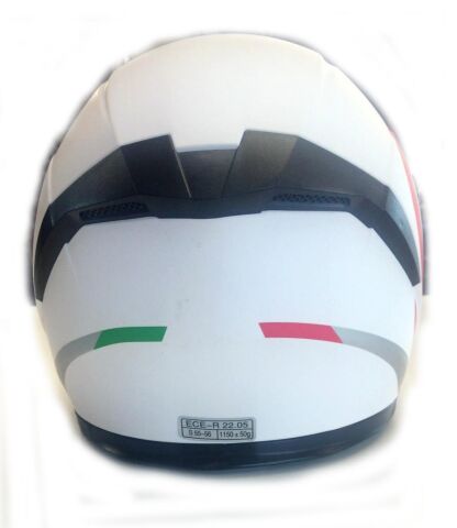 Yarım Açık Güneş Vizörlü Kask-Beyaz Desenli-S Beden