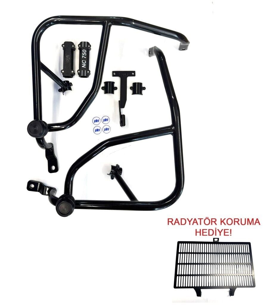 NC 750 Takozlu Koruma Demiri Siyah Kısa-2021-2024-