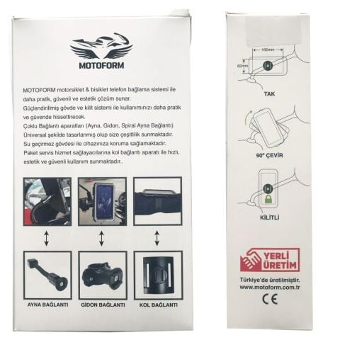Motosiklet Telefon Tutucu Üç Fonksiyonlu